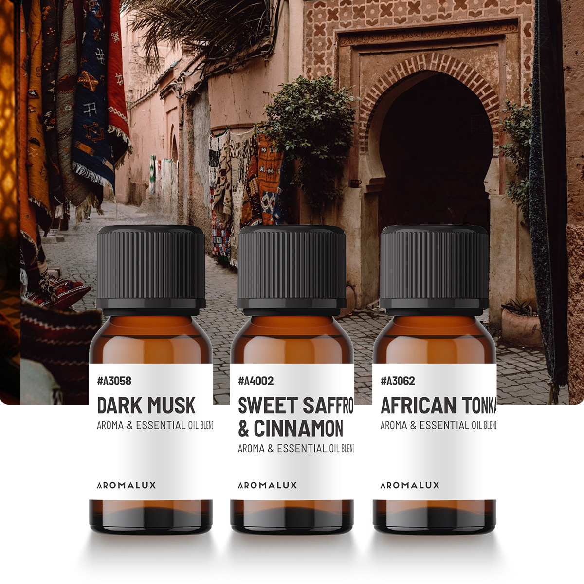 The Marrakech Noir Aroma Oil Bundle for diffusers
