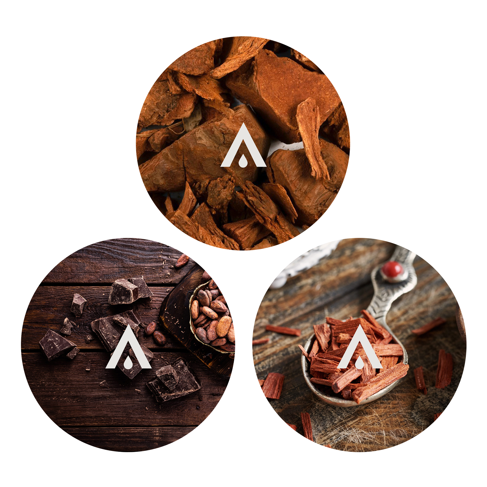 The Creamy Woods Diffuser Oil set of 3 sandalwood based scents